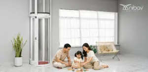 roung glass home lift