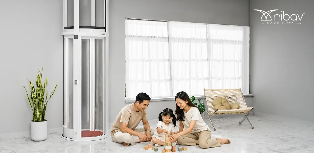 roung glass home lift